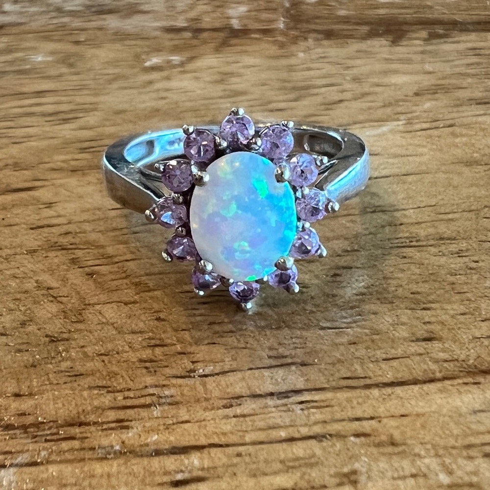 Opal and pink sapphire Helzberg ring